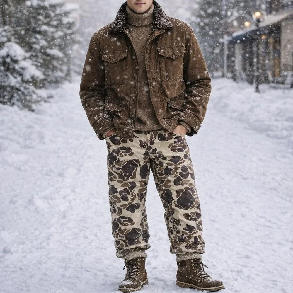 Walls Blizzard-Pruf VTG Thinsulate Thermal‎ Pants Men's 40S Multicolor Camo